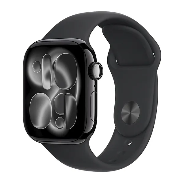 Apple Watch Series 11 46mm Aluminum Jet Black Case Black Sport Band M/L