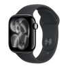 Apple Watch Series 11 46mm Aluminum Jet Black Case Black Sport Band S/M